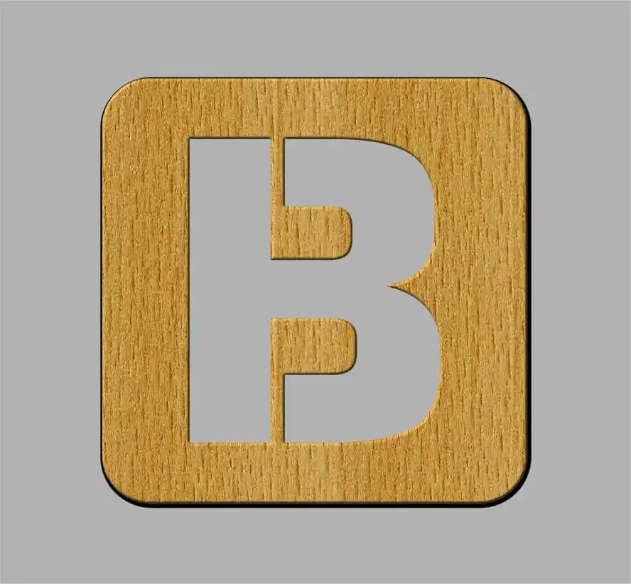 Free Vector, Alphabet Letter B Wooden Toy Drawings Free Vector