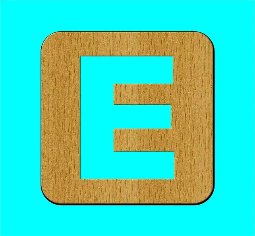 Alphabet Letter E Wooden Toy Drawings Free Vector