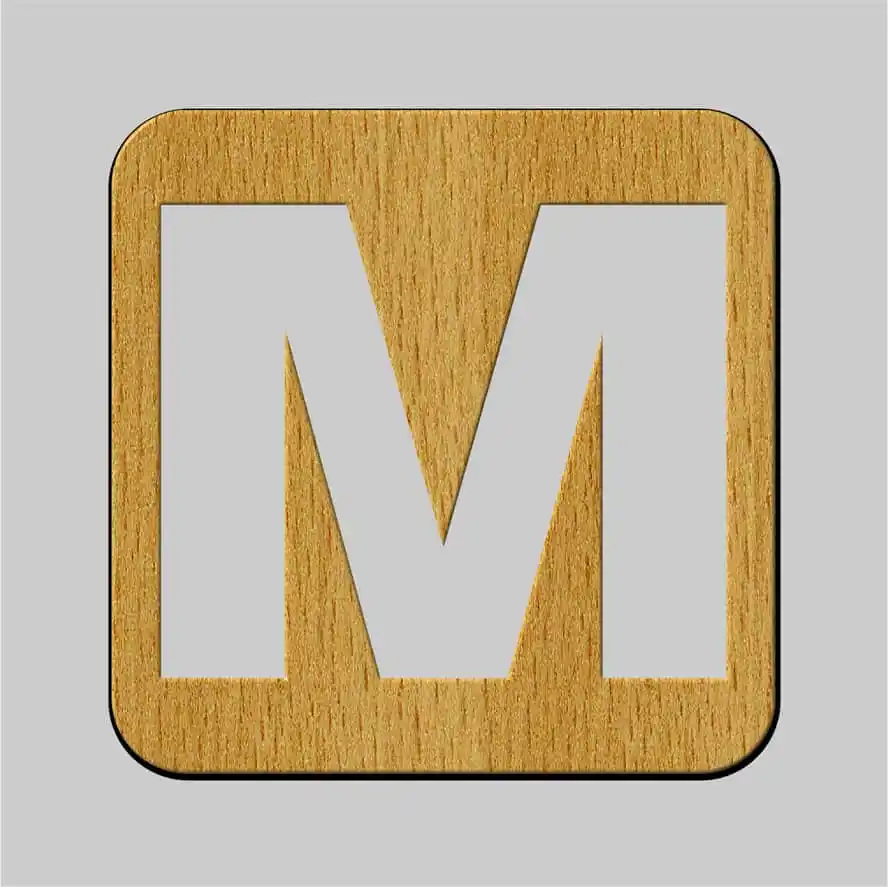 Alphabet Letter M Wooden Toy Drawings Free Vector