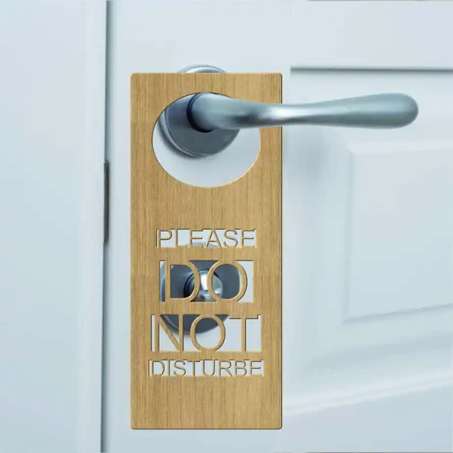 Free Vector Do Not Disturb Door Hanger Sign Cutout Free Vector